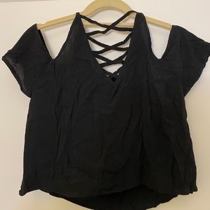 MinkPink Black Crop Top